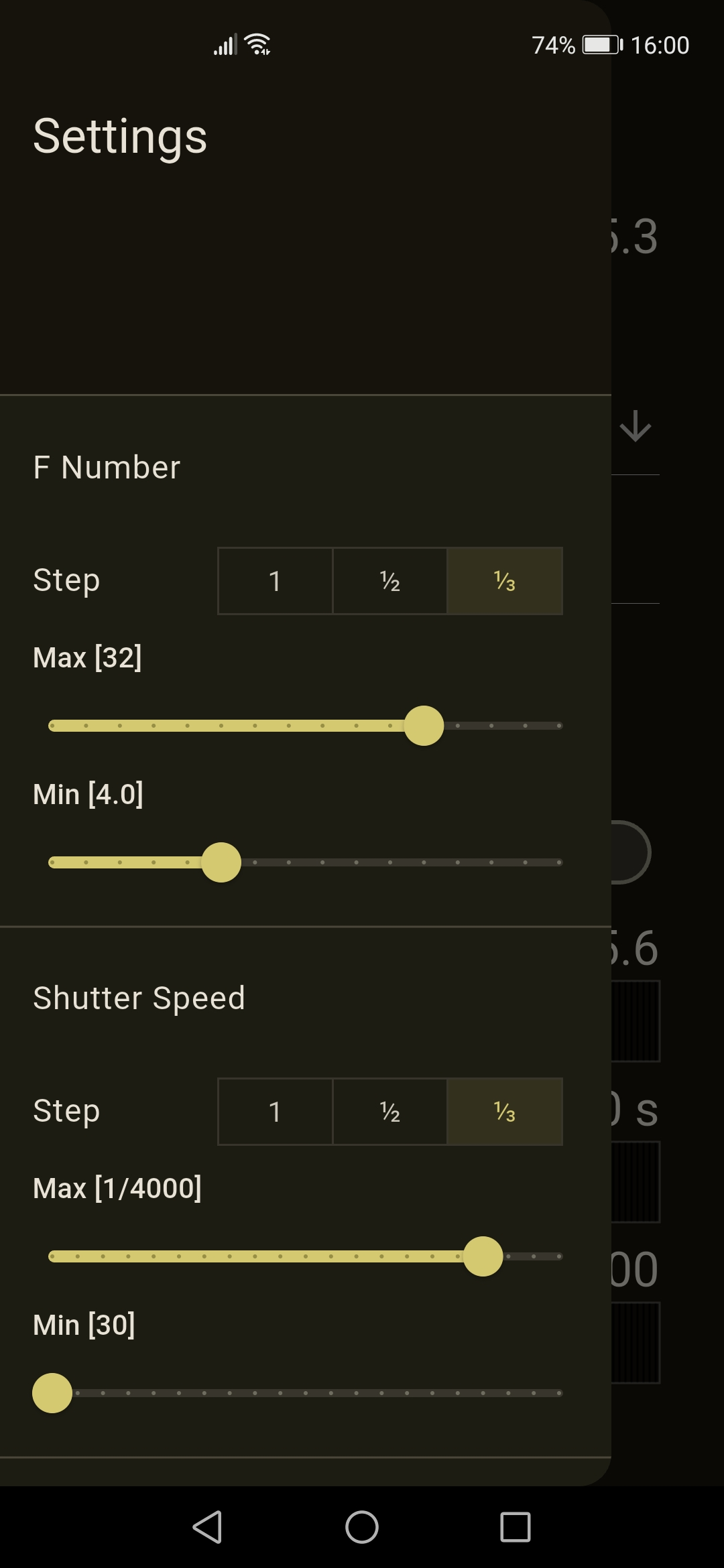 Exposure Calculator screenshot